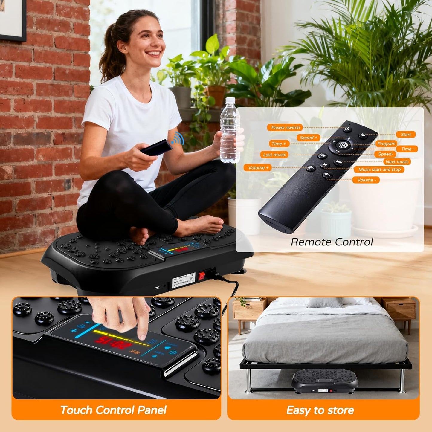 Skiennix Vibration Plate Exercise Machine - Full Body Fitness Platform for Lymphatic Drainage | Weight Loss Support