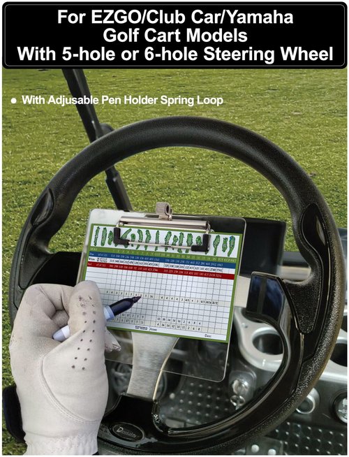 Dewkake Golf Cart Scorecard Holder with Pencil Holder for Yamaha Club Car EZGO Golf Cart
