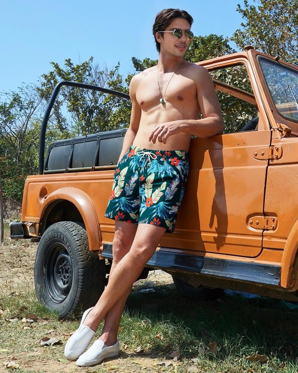 Surf Cuz Men's Swim Trunks - Quick-Dry 7" Compression Liner Swim Shorts for Ultimate Comfort