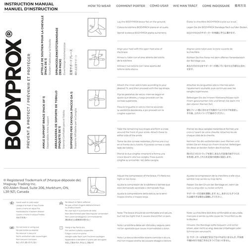 Bodyprox Ankle Support Brace - Breathable Neoprene Sleeve | Adjustable Fit for Comfort (1 Pack)