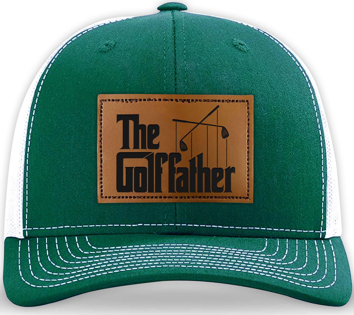 Christmas Father Golf - Dad Hat - Gifts for Dad from Daughter, Son, Kids - Golf Gifts for Men - Adjustable Fit, Comfortable Cotton, Perfect for Casual Wear - The Father Trucker Hat, Green