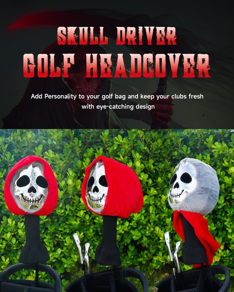 Big Teeth Funny Driver Headcover,Funny Golf Club Covers,460cc Driver Covers for Golf Clubs, Golf Gift for Men