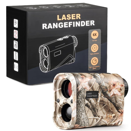 LuyFuitre 1500 Yards Hunting Laser Rangefinder, Rangefinder for Bow Hunting with Angle Compensation, 6X Zoom Golf Range Finder for Shooting, Rangefinder Illuminated for Rifle Hunting, Deer