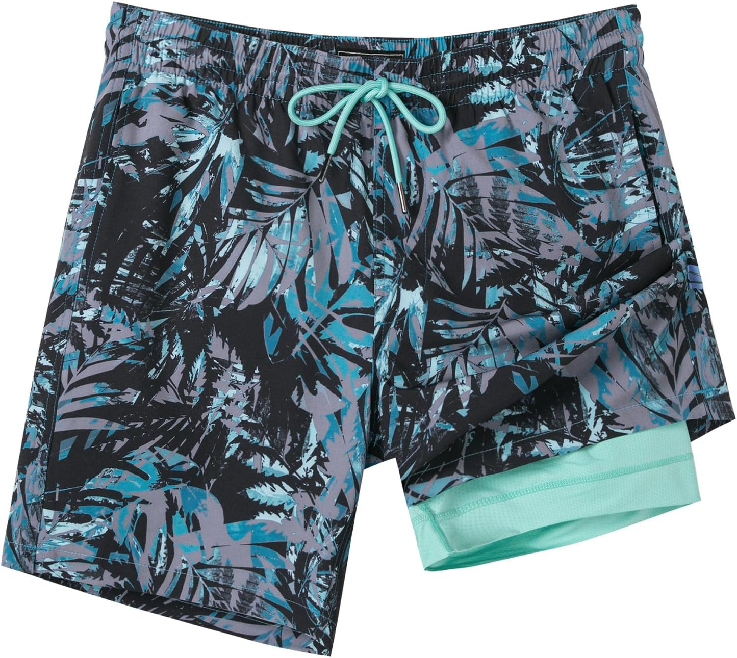 Surf Cuz Men's Swim Trunks - Quick-Dry 7" Swim Shorts with Compression Liner | Stretchy & Comfortable