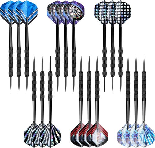 Accmor Steel Tip Darts - 18 Grams Professional Metal Darts Set for Dartboard | Precision Performance