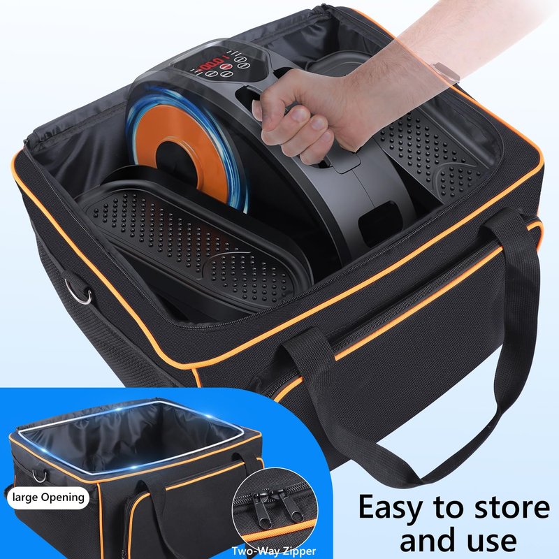 Rsobl Storage Bag Compatible with GUGTTR Pedal Exerciser, Under Desk Elliptical Trainer Machine Carry Case Adjustable Organizer for Pedal Exerciser with Extra Pockets for Accessories, Bag Only