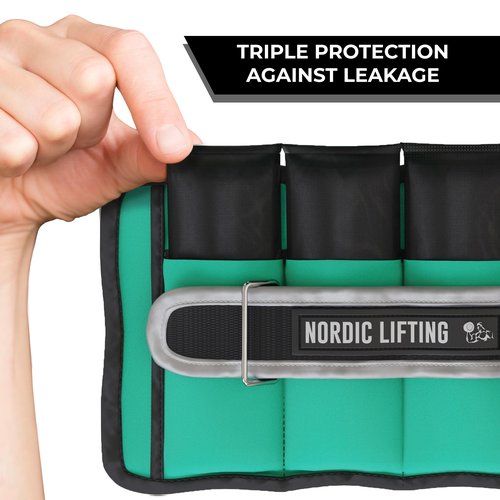 Nordic Lifting Adjustable Ankle Weights for Women & Men – 1 Pair (2–10 lbs) Wrist, Arm & Leg Weights for Gym, Yoga & Home Workouts – Secure Fit Strap Design – Durable Fitness Training Equipment
