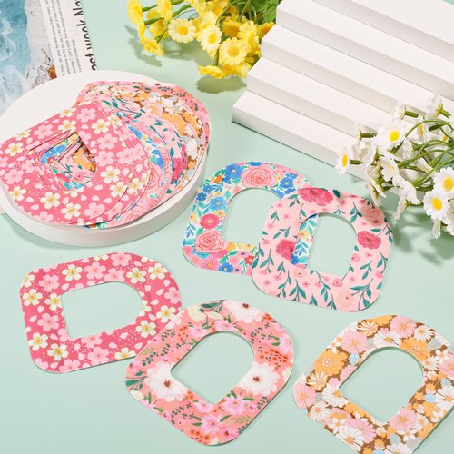 25pcs Adhesive Patches for Omnipod 5, Waterproof Overpatches CGM Sensor Covers Breathable Adhesive Tape Grip Sensor Stickers for Omnipod 5 Accessories (Floral Print)