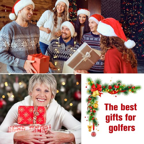 Cinnvoice 2 Pcs Christmas Golf Cart Seat Covers Universal Fit Golf Cart Seat Blanket Towel for 2 Person Seats Lightweight Travel Sports Seating Cushion Decorations Accessories