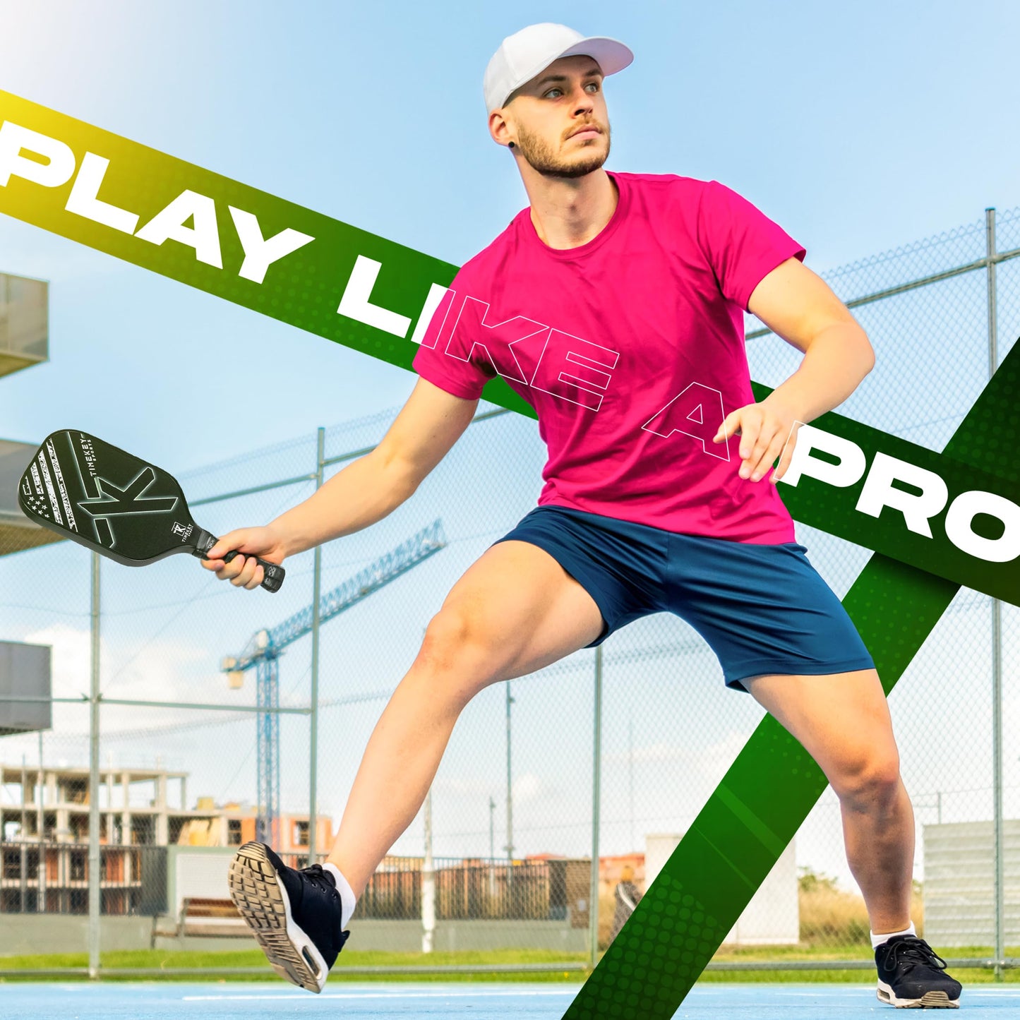 Pickleball Paddles Set of 2, Reinforced T700 Raw Carbon Fiber Paddles with High Texture Surface and Perforated Comfort Grip, Honeycomb Polypropylene Core, 4 Durable Pickleballs & Carry Bag.