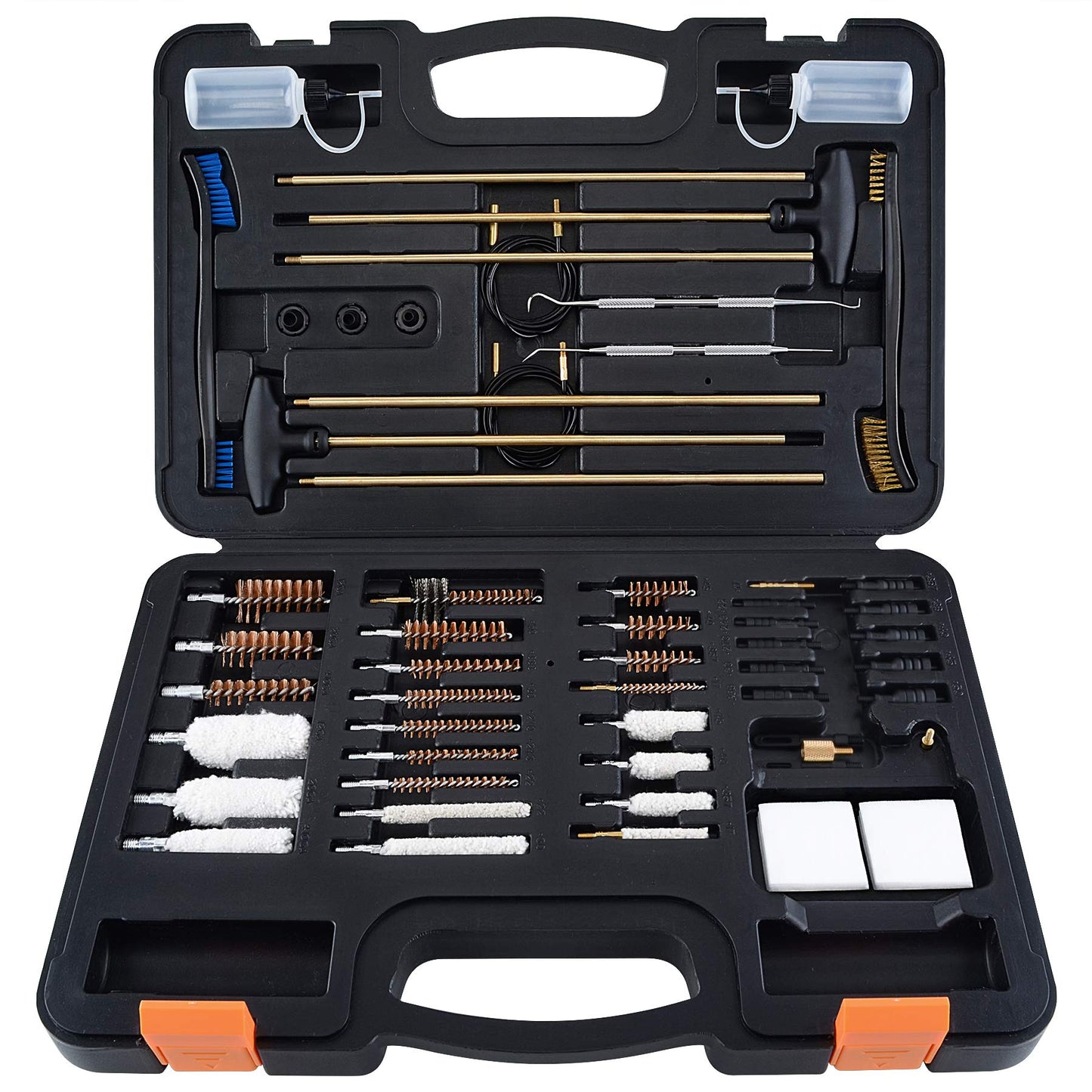 BOOSTEADY Gun Cleaning Kit Universal Gun Cleaning Kit Shotgun Pistol Rifle Cleaning Kit with Lightweight Organized Carrying Case Gun Cleaning Supplies Gun Cleaner Bottle Plastic Jags and Tips