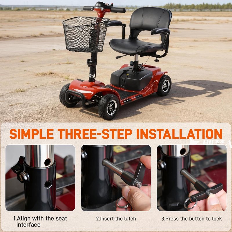YIBEICO Replacement Seat Locking Pin for Mobility Scooter