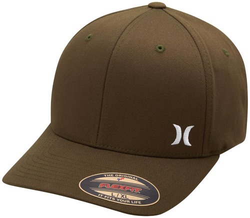 Hurley Men's Hat - Curved Brim Stretch Fitted Cap, Size Large-X-Large, Olive