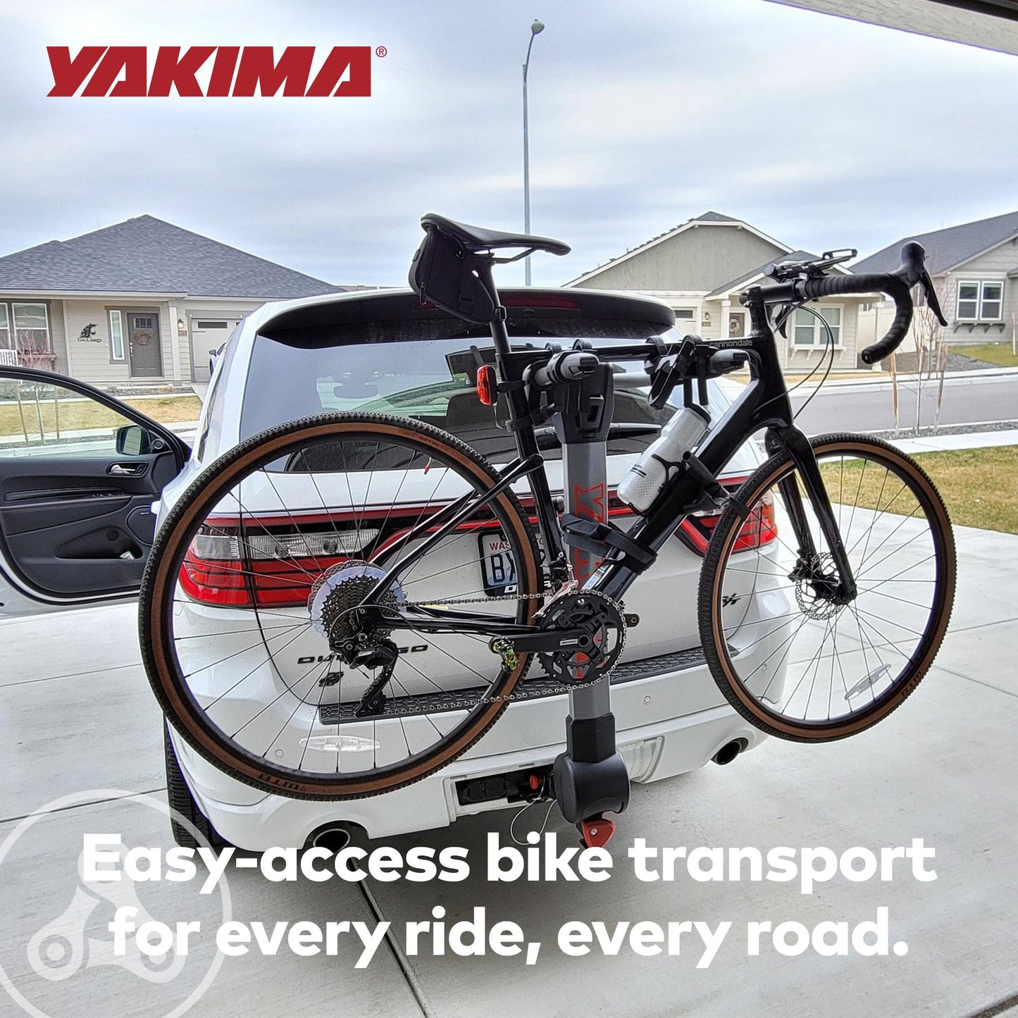 Yakima RidgeBack Tilt Away Hitch Bike Rack Carries Up to 2 Bikes, Fits 1.25 and 2 Inch Hitch Receiver for Cars, SUVs, and Trucks, Black