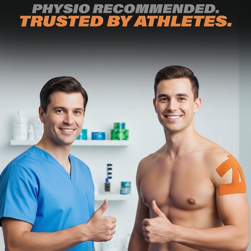 Kinesiology Tape for Shoulder | 15 Precut Strips + 2 Free Test Patches for Pain Relief, Muscle Support & Rotator Cuff | Waterproof, Sweatproof, Breathable, Long Lasting Grip