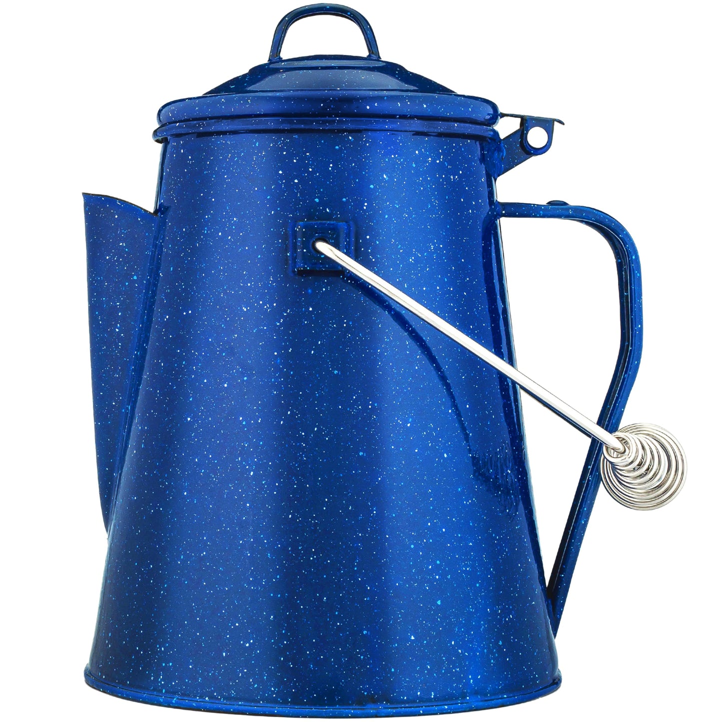 COLETTI Classic Camping Kettle 60 oz — Tea and Camp Kettle, NO Aluminum or Plastic, Ideal for Boiling Water [Blue Enamel]