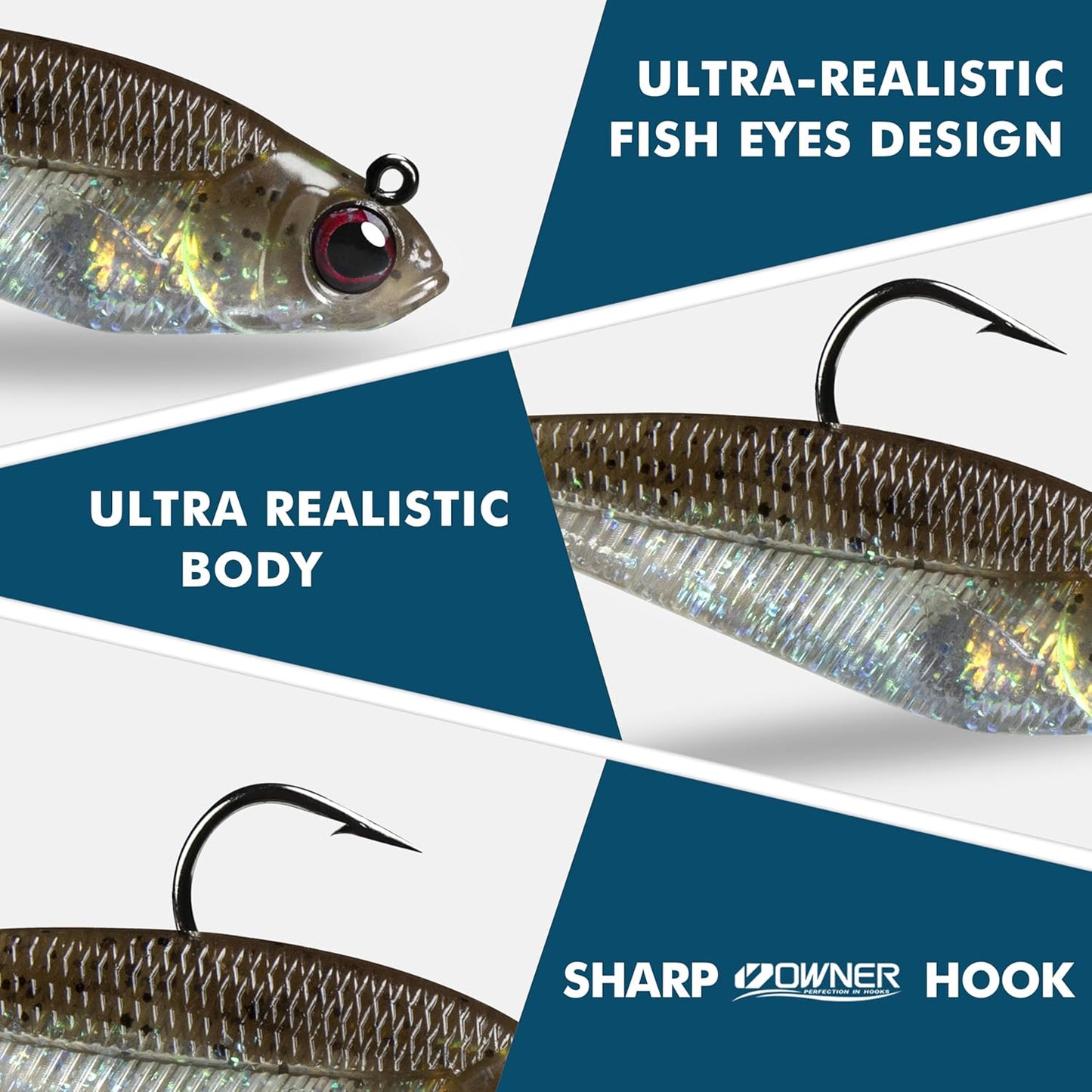 Skiennix Fishing Lures - Pre-Rigged Swim Baits for Bass, Crappie, Trout & Walleye | Perfect Fishing Gifts