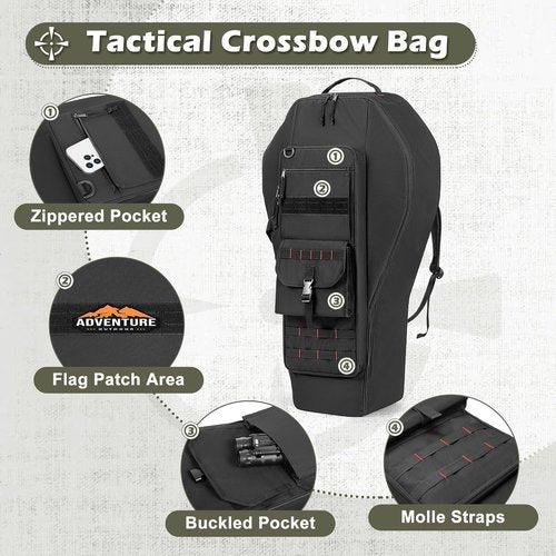 DSLEAF Soft Compound Bow Case - Padded Tactical Archery Carrier with Arrow Pocket & Backpack Straps