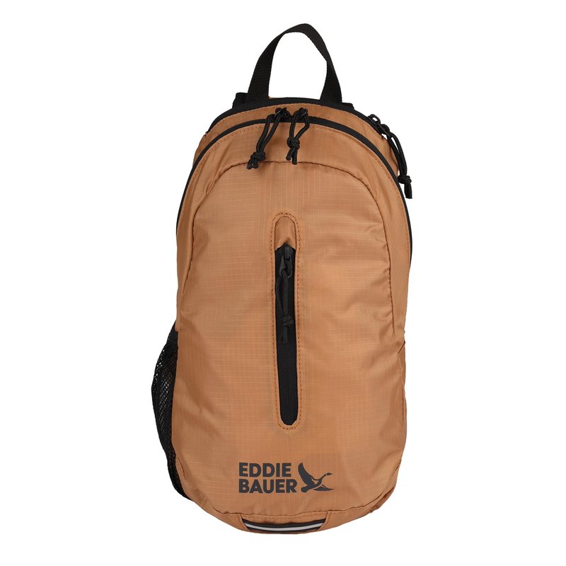 Eddie Bauer Stowaway Packable Sling Bag | Travel | Outdoor | Lightweight | Compact | Ripstop Nylon, Tobacco-10L