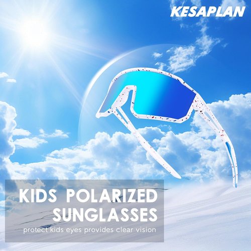KesaPlan Kids Polarized Baseball Sunglasses - Youth Sports Eyewear for Ages 6-14 | Softball & Cycling