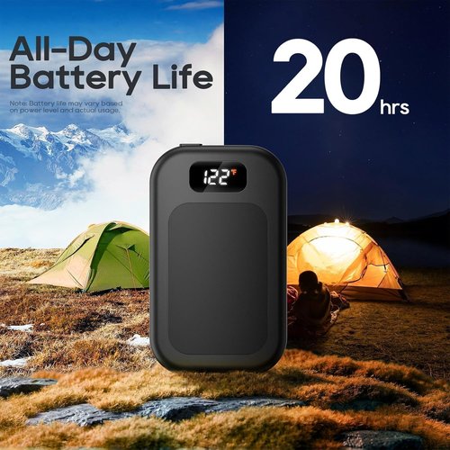 AI Hand Warmers - Rechargeable 2-Pack with 3 Heat Levels & Real-Time Temp Display | Fast Heating, Portable Design