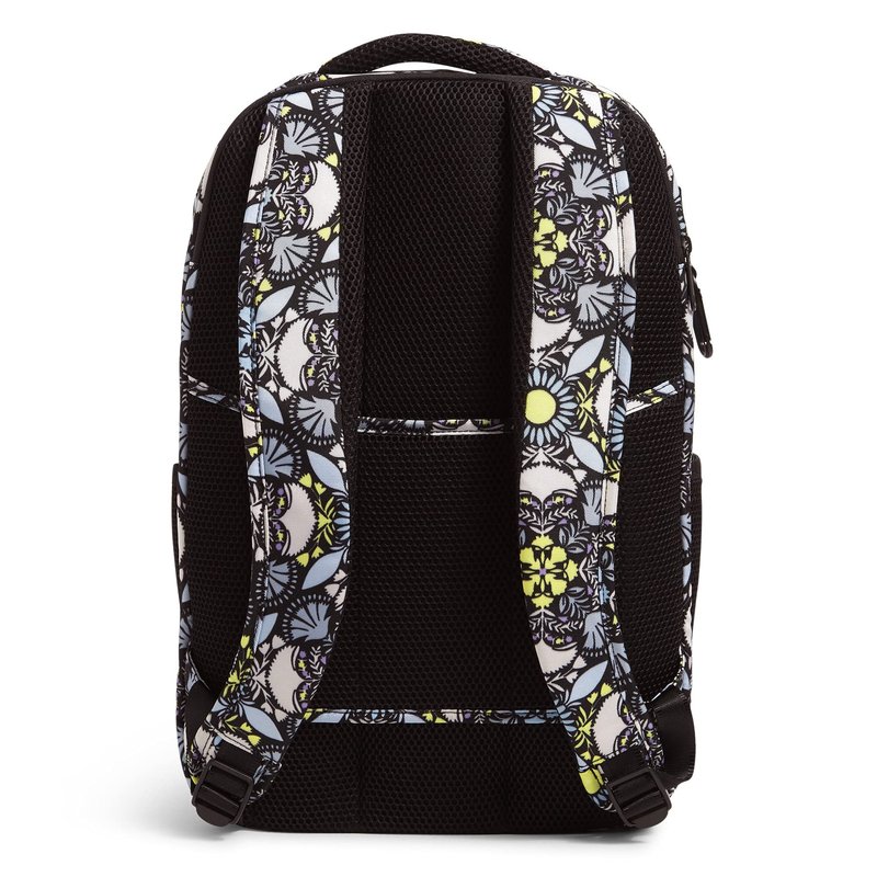 Vera Bradley Women's Recycled Lighten Up Reactive Grand Backpack, Plaza Medallion, One Size