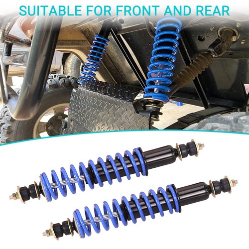 10L0L Golf Cart Front Rear Shock Absorber Set with Shock Absorber Extension Rod - Coil Over Heavy Duty Shock Absorber Bolt for EZGO Medalist/EZ GO TXT 1994+ G& E Replaces OEM# 70630-G01