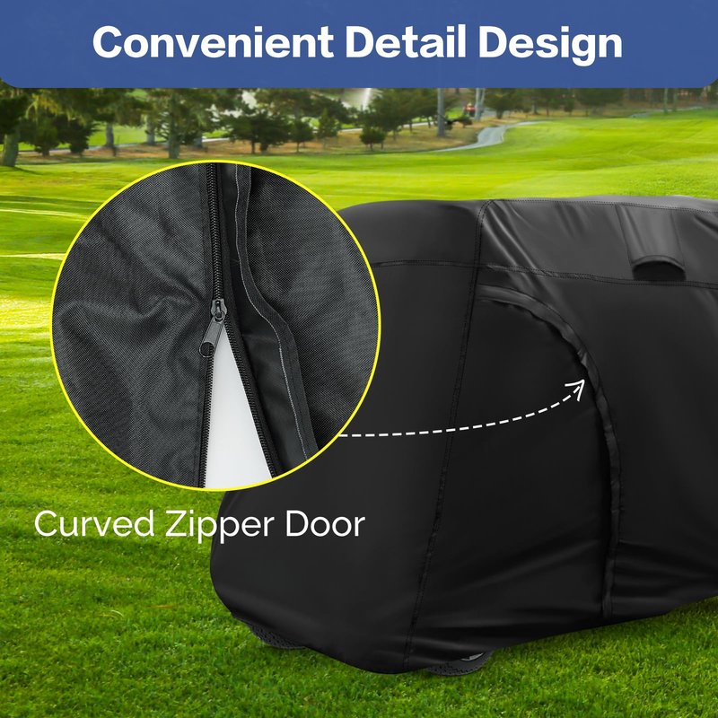 TwoPone Golf Cart Cover,Heavy Duty Waterproof Golf Cart Covers 4/6 Passenger,Golf Cart Accessories Universal for Yamaha,Honda,Club Car,Ezgo Outdoor Storage Protective