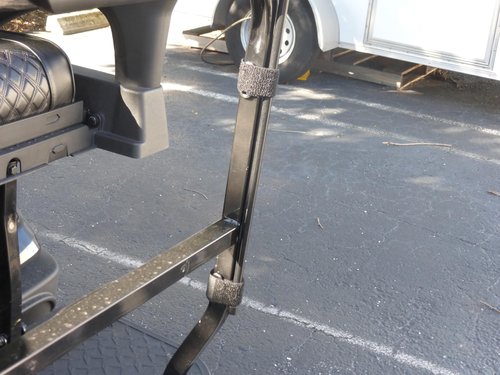 South Wind Designs Golf Cart Flagpole - Easy Install Flag Pole Mount Kit on Rear Safety Bar & Arm Rests, Weatherproof Fiberglass, Ideal for Flags & Banners, No Tool Needed - Flagpole & 12x18" USA Flag