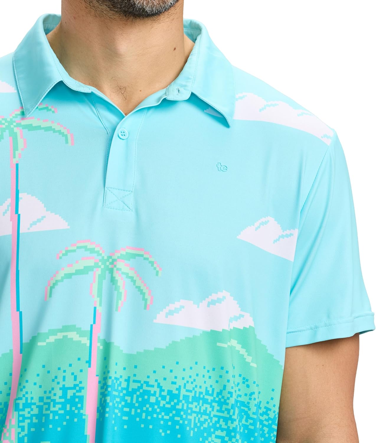 Tipsy Elves Men’s Golf Polo Shirt - Moisture-Wicking Stretch Fabric for Athletic Fit - Performance Apparel