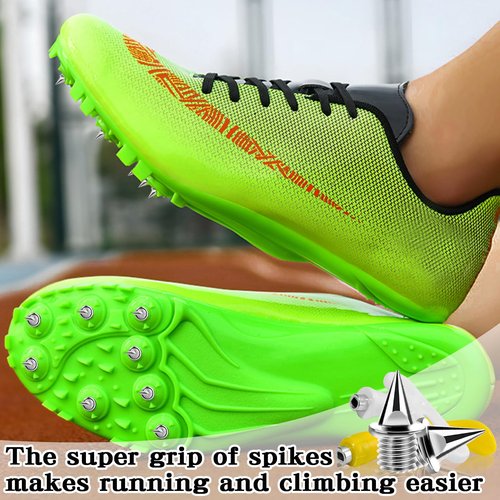 QAUYETM 150 Pcs Track Spikes, Stainless Steel 1/4 Spikes Track Shoes Replacements with a Spike Wrenche for Track and Field Sprint Sports Short Running Shoes