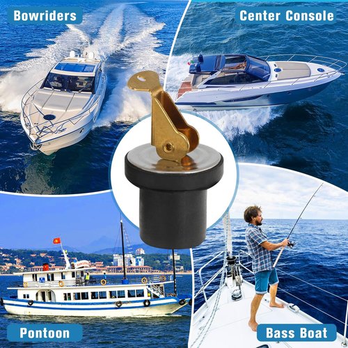 Brass Boat Drain Plug by Boat Plug | Durable Snap Handle for Marine Use - 3/4 Inch Size