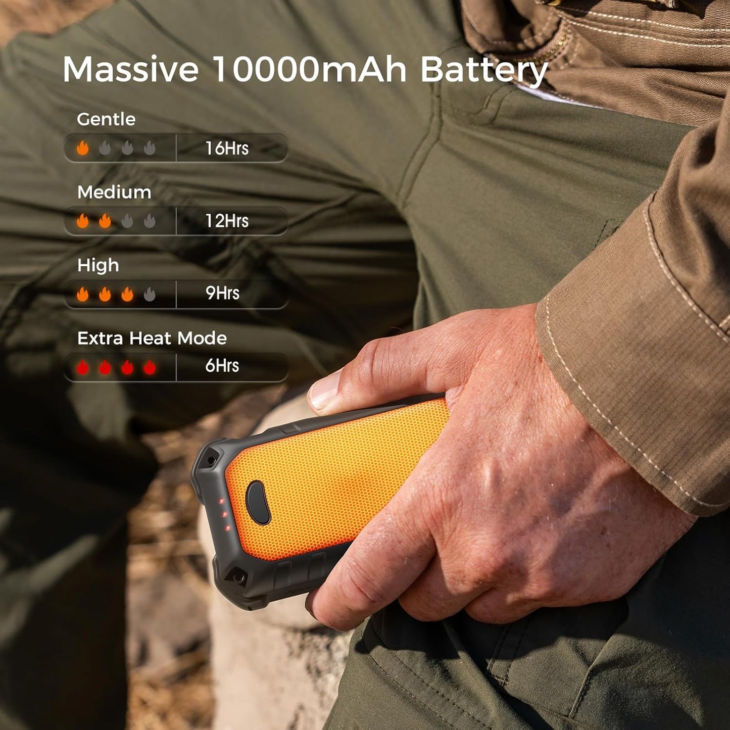 OCOOPA Hand Warmers - IP56 Waterproof Rechargeable 10000mAh | Extra Heat Mode & Torchlight - Perfect for Winter Outdoor Activities