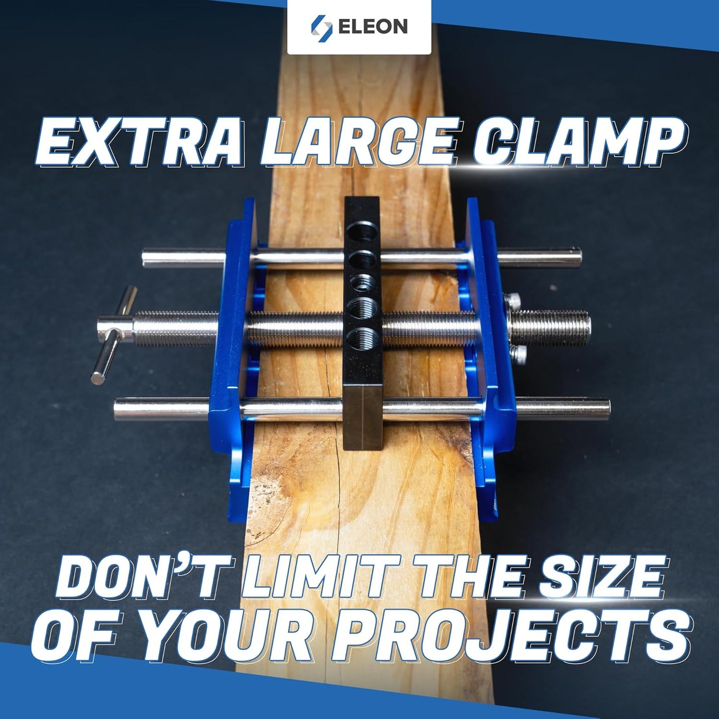 Self-Centering Dowel Jig with Elongated Jaws & Wide Clamp - Durable Aluminum Alloy Woodworking Tool
