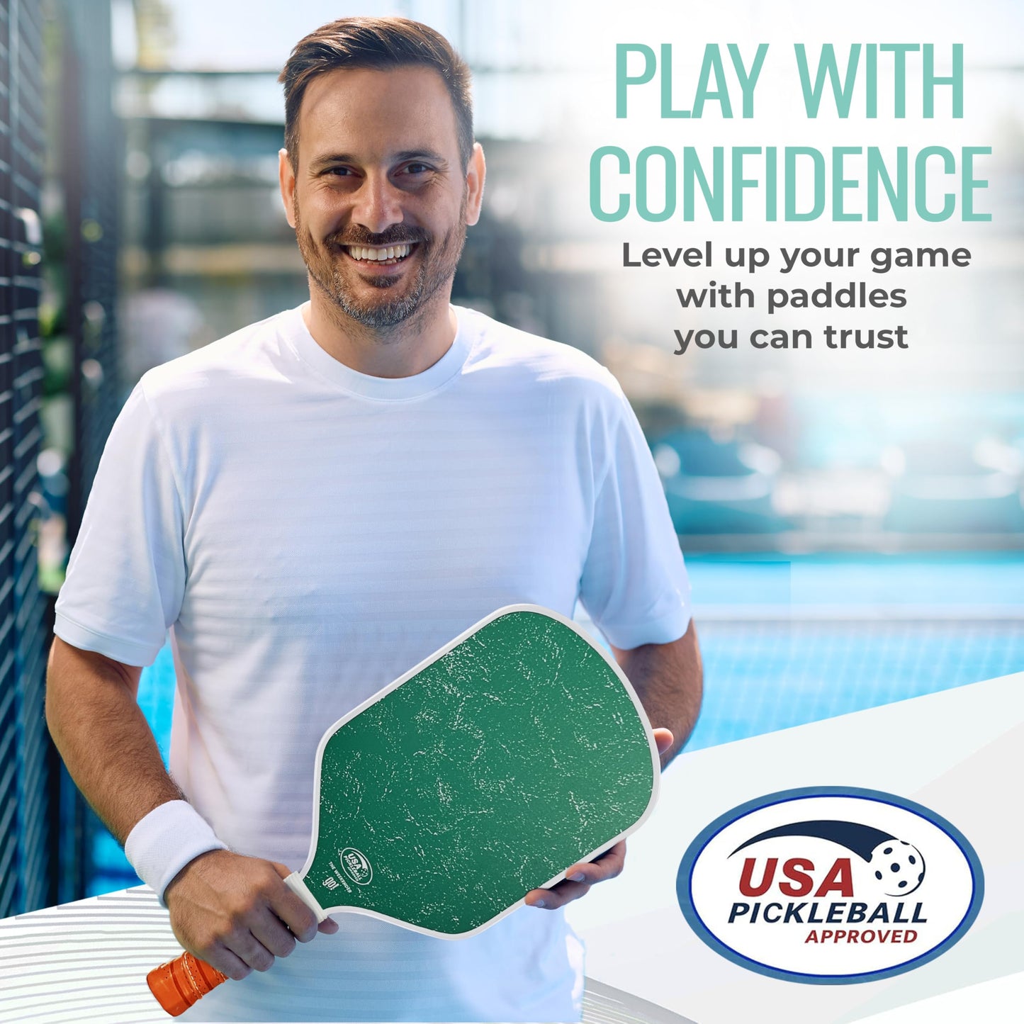 USAPA Approved Pickleball Paddle w/Neoprene Cover – Lightweight Fiberglass, 13mm Honeycomb Core for Power & Control – Durable, Stylish Design for All Ages & Skill Levels