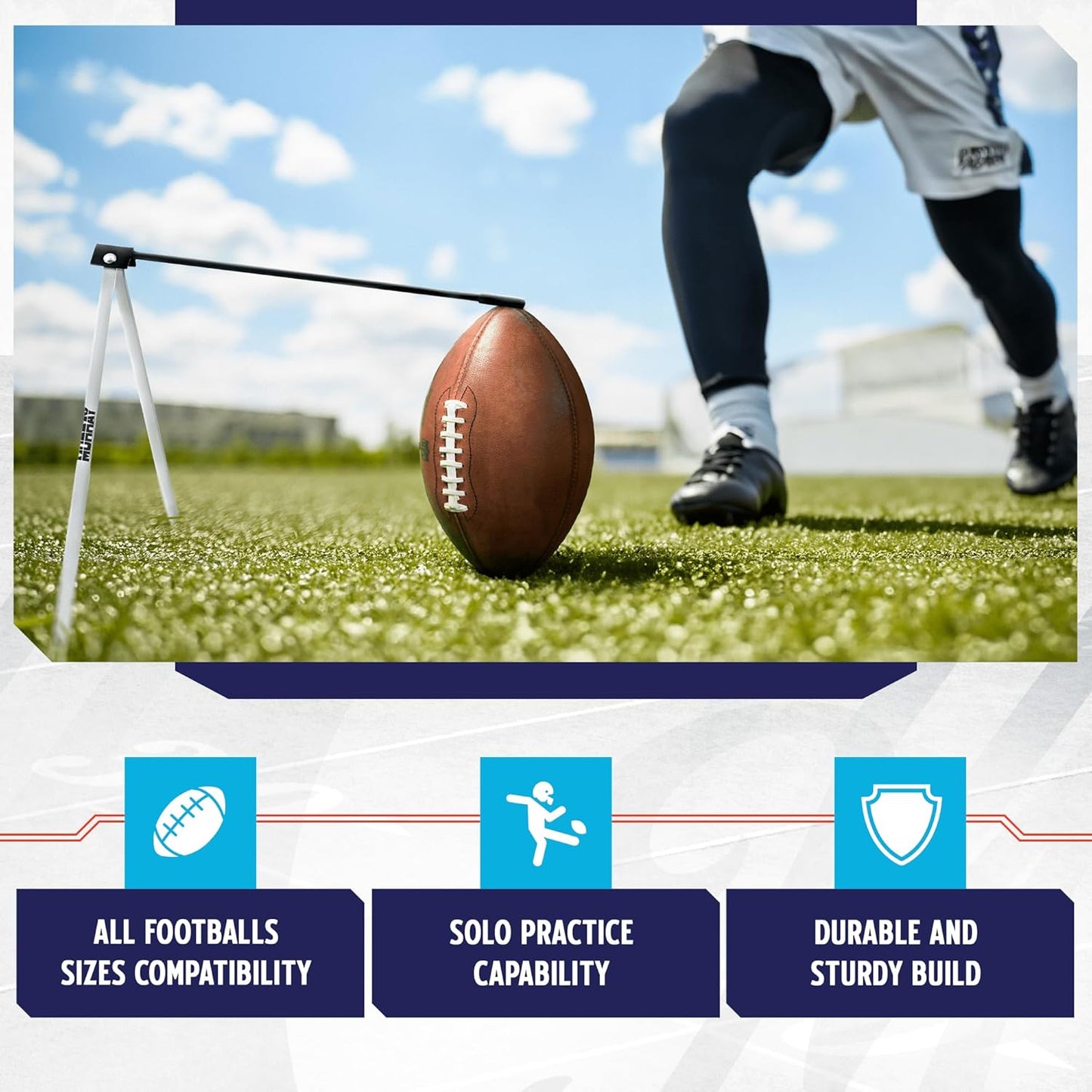 Murray Sporting Goods Football Kicking Tee - Essential Training Equipment for All Ages - Durable Stand for Field Goal Kickers