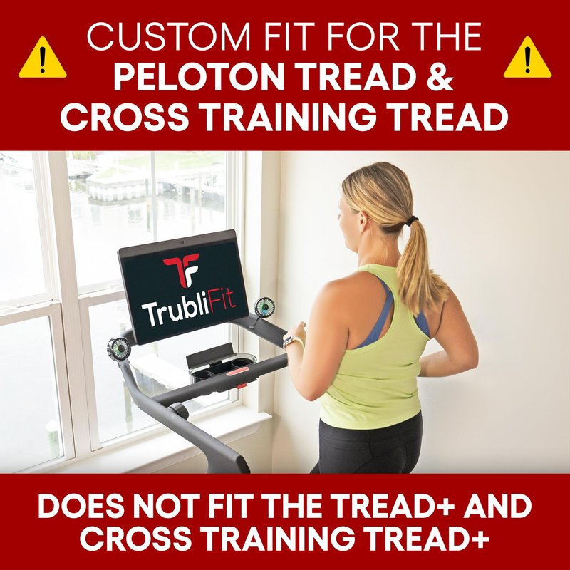 TrubliFit Dual Fan for Peloton Tread and Cross Training Tread - Accessories for Peloton Treadmill - Does NOT fit Tread+ - No Charging Required (Peloton Tread)