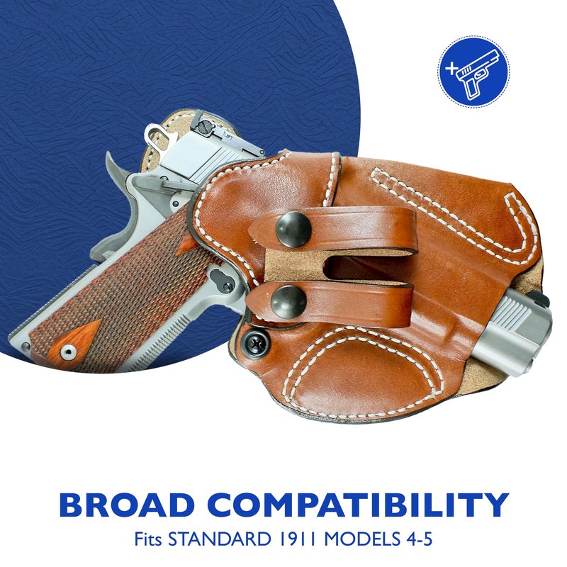 DeSantis Cozy Partner Gun Holster - Holster IWB, Conceal Carry Holster, Compact, Compatible with Standard 1911 models 4-5"" from COLT, S&W, SIG SAUER, Ruger, Kimber, Springfield - Right Hand Draw, Tan