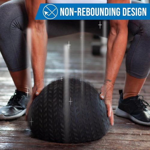 Fitness First Slam Ball - Easy-to-Grip Sand-Filled Medicine Ball for Weight Training | Available in Multiple Weights