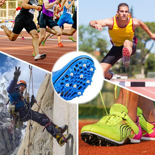 1/8 Inch Track Spikes,200Pcs Stainless Steel Pyramid Shoe Spikes with Spike Wrench for Track and Cross Country,Replacement Spike Compatible with Sprint Sports Short Shoes
