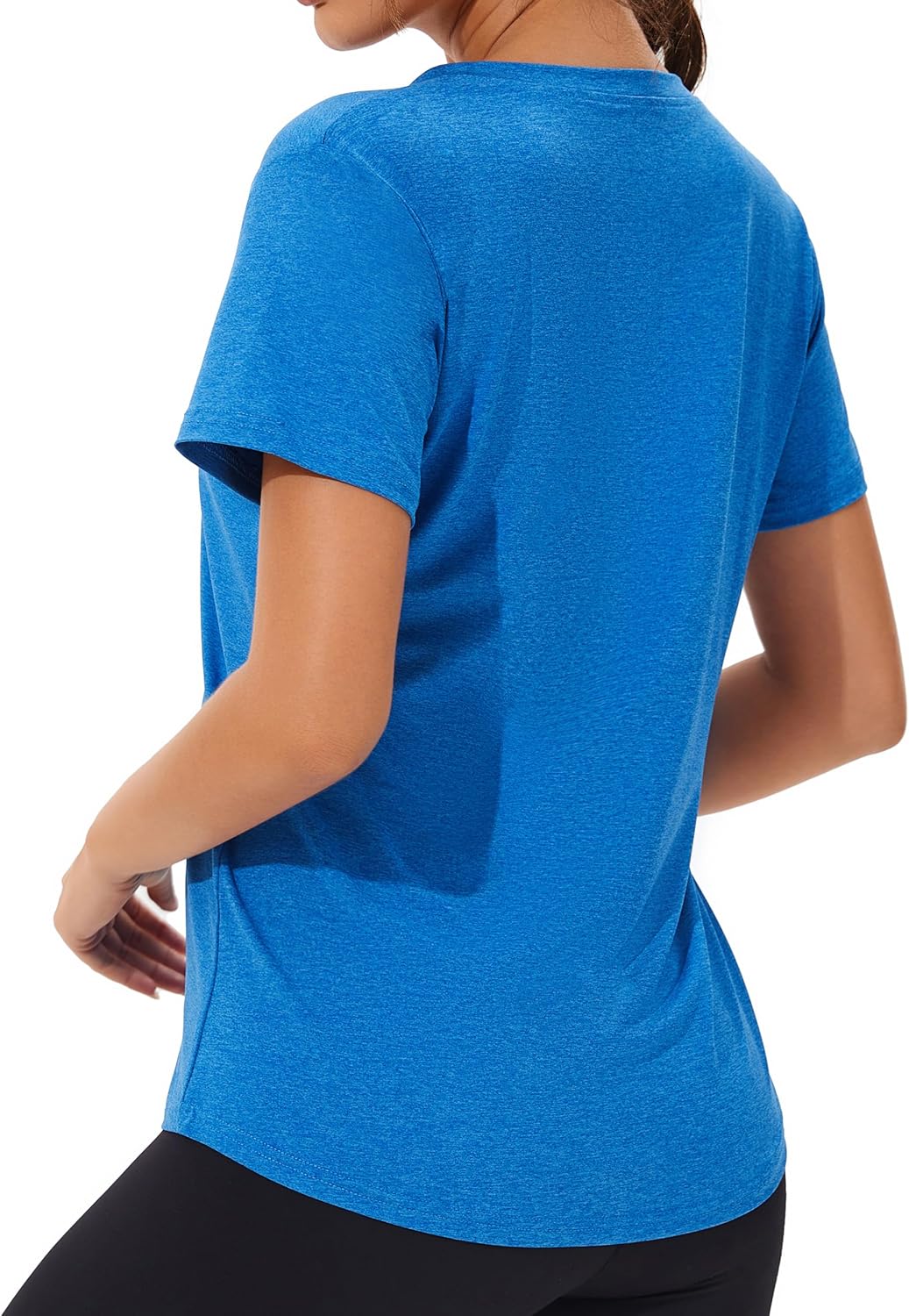 Skiennix 6-Pack Women's Workout Shirts - V-Neck Athletic Tops with UPF 50+ UV Protection | Quick Dry for Gym & Yoga