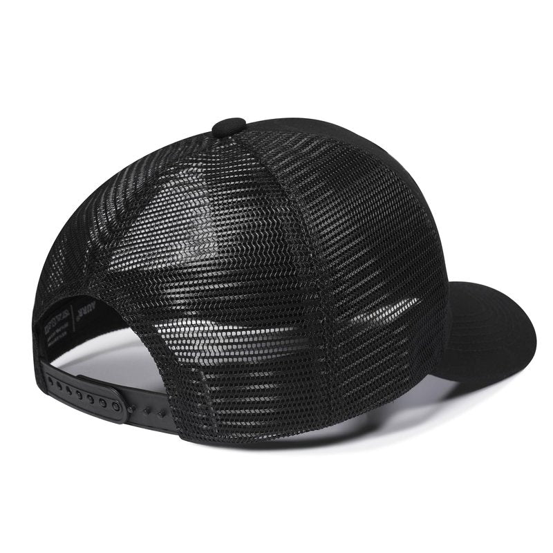 AURR American Flag Trucker Hat, Patriotic Baseball Cap for Men & Women, Breathable Mesh Adjustable Snapback, USA Flag Patch Black/Black