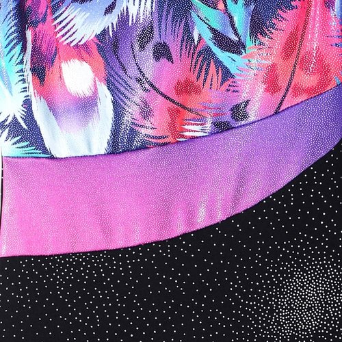 HOZIY Leotards for Girls - Sparkly Snowflake Biketard in Blue, Purple & Hot Pink | Perfect for Gymnastics