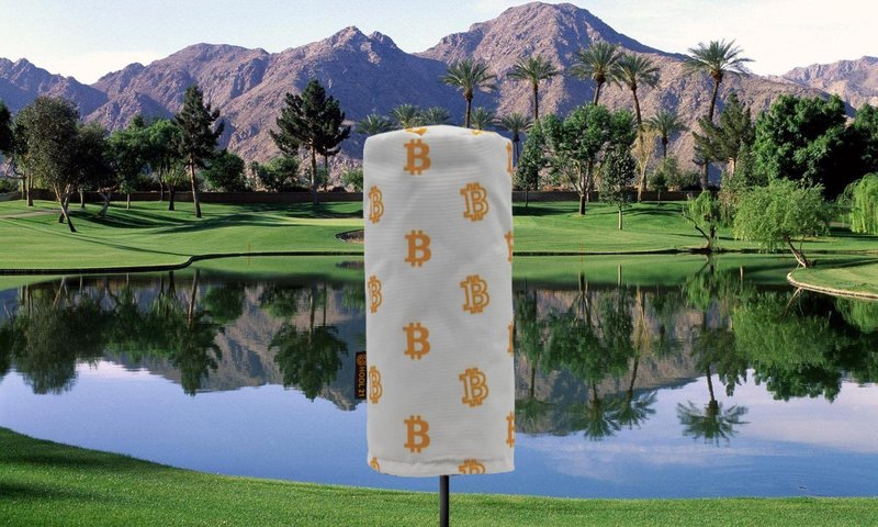 Golf Club Driver Headcover- Premium Bitcoin Barrel Style Golf Driver Head Covers- Durable Club Cover Fits Most Drivers- Protective Golf Head Cover for up to 460 cc Driver Woods