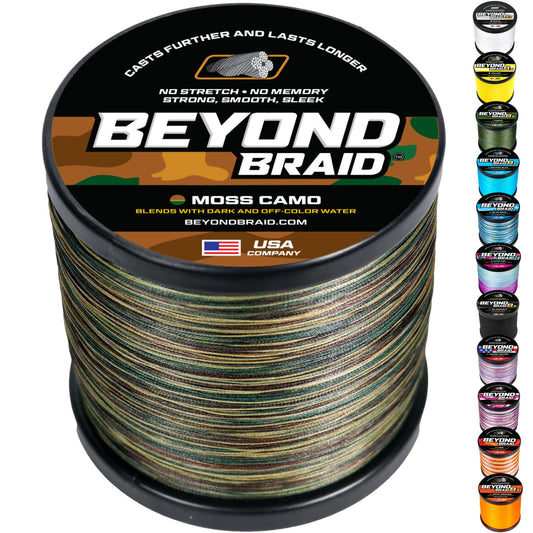 Beyond Braid Moss Camo Braided Fishing Line - 50LB