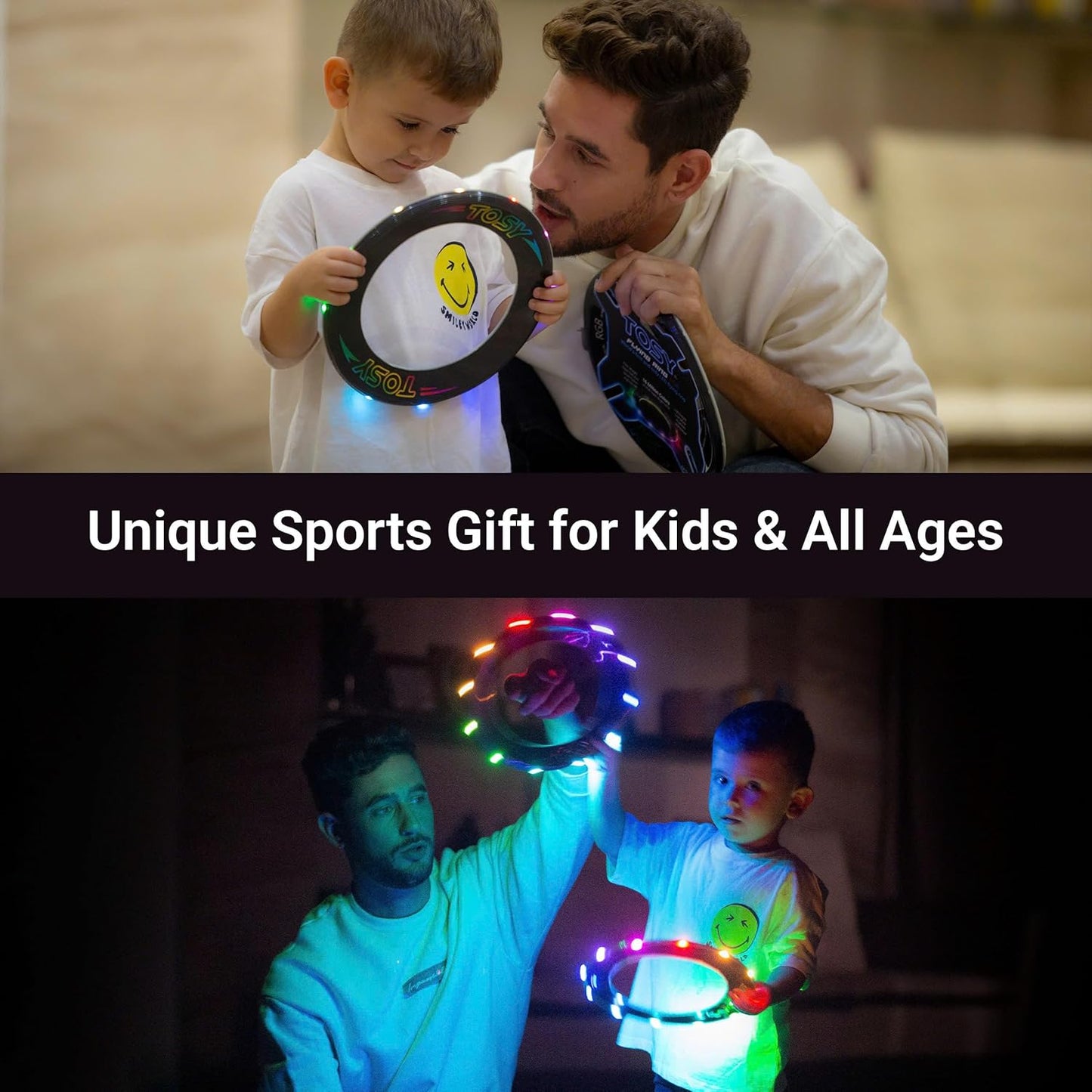 TOSY Flying Ring - Super Bright RGB LED Toy with Lost Mode | Waterproof for Pool, Beach & Camping Fun