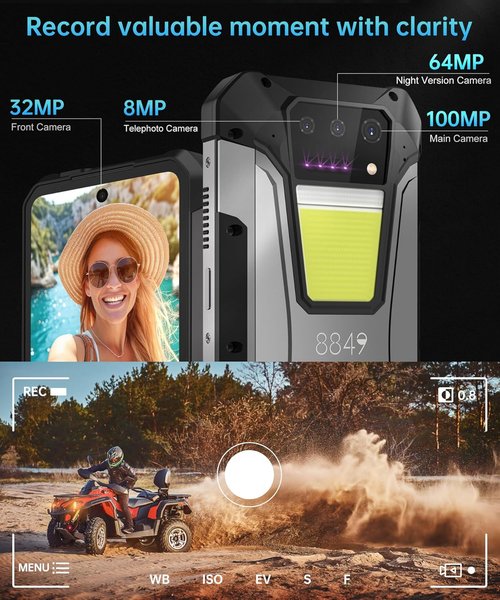 8849 Tank 2 Pro Rugged Smartphone - Unlocked 24+512GB/1TB Android 14 | 6.79" Waterproof Mobile Phone with Projector & 23800mAh Battery