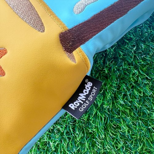 Golf Headcovers Driver Cover Fairway Wood Headcovers Hybrid Head Cover Animal Design PU Leather Golf 3 Wood Head Cover (3pcs Holiday cat)