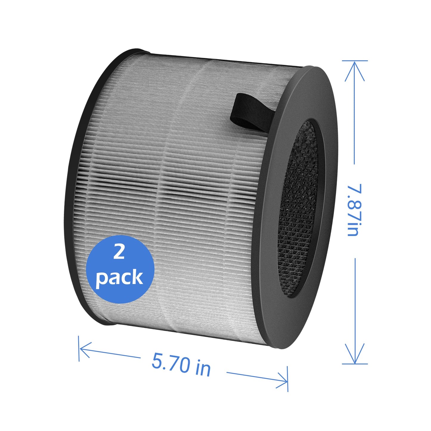 Breshair U9C True HEPA Replacement Filter Compatible with LG PuriCare AeroTower Fan U9CV2B / U9CS1C / U9CV1C Air Purifier, 3 Step Filtration- Deodorization + True HEPA + Pre Filter, 2 Pack