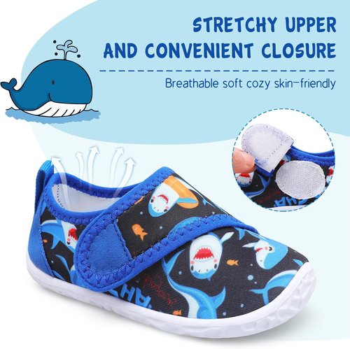 LeIsfIt Toddler Water Shoes - Breathable Quick-Dry Aqua Socks for Beach & Pool | Unisex Kids Swim Shoes
